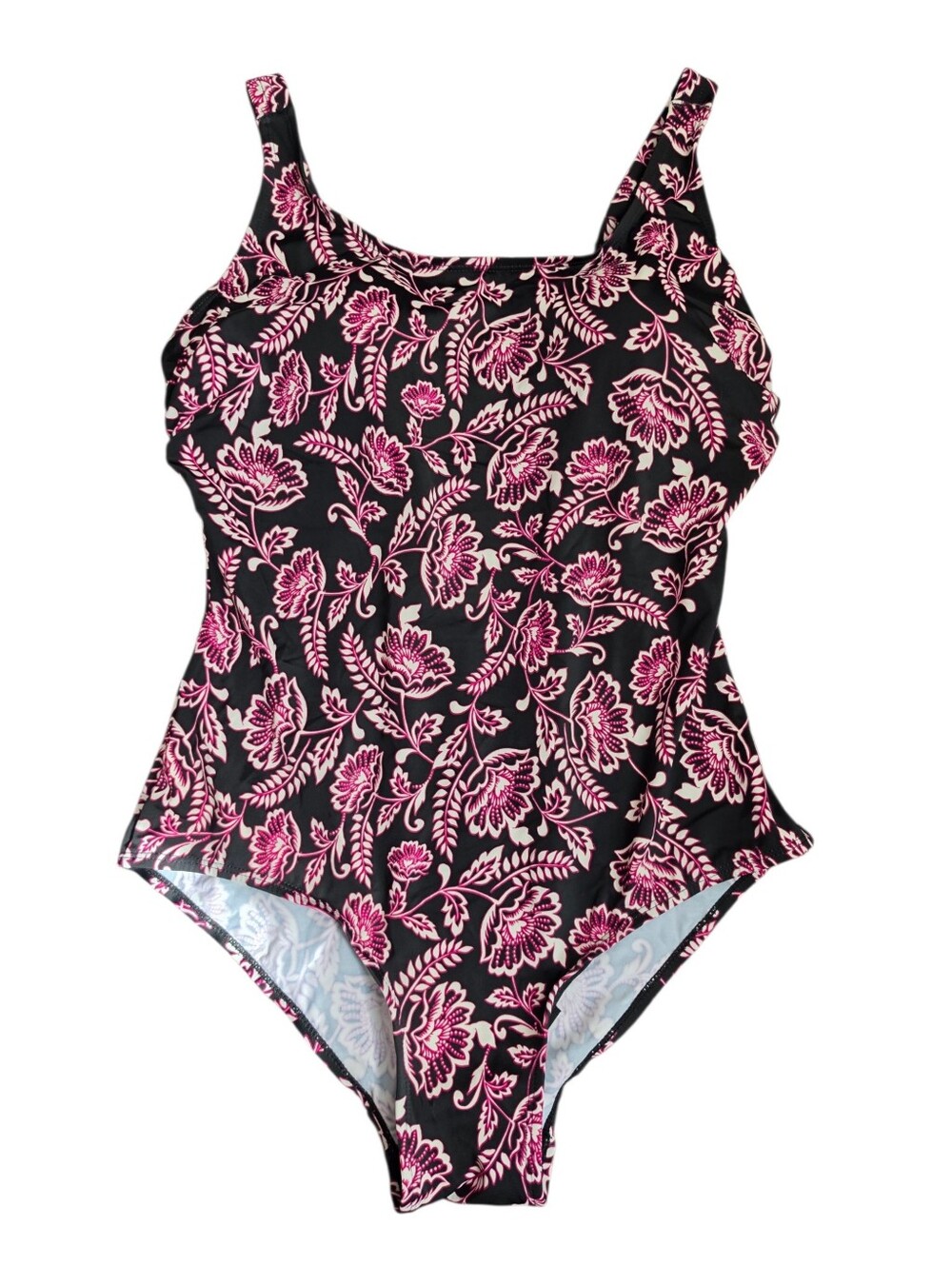 Swimsuits For All Pink Black Floral One Piece Swimsuit Size 18